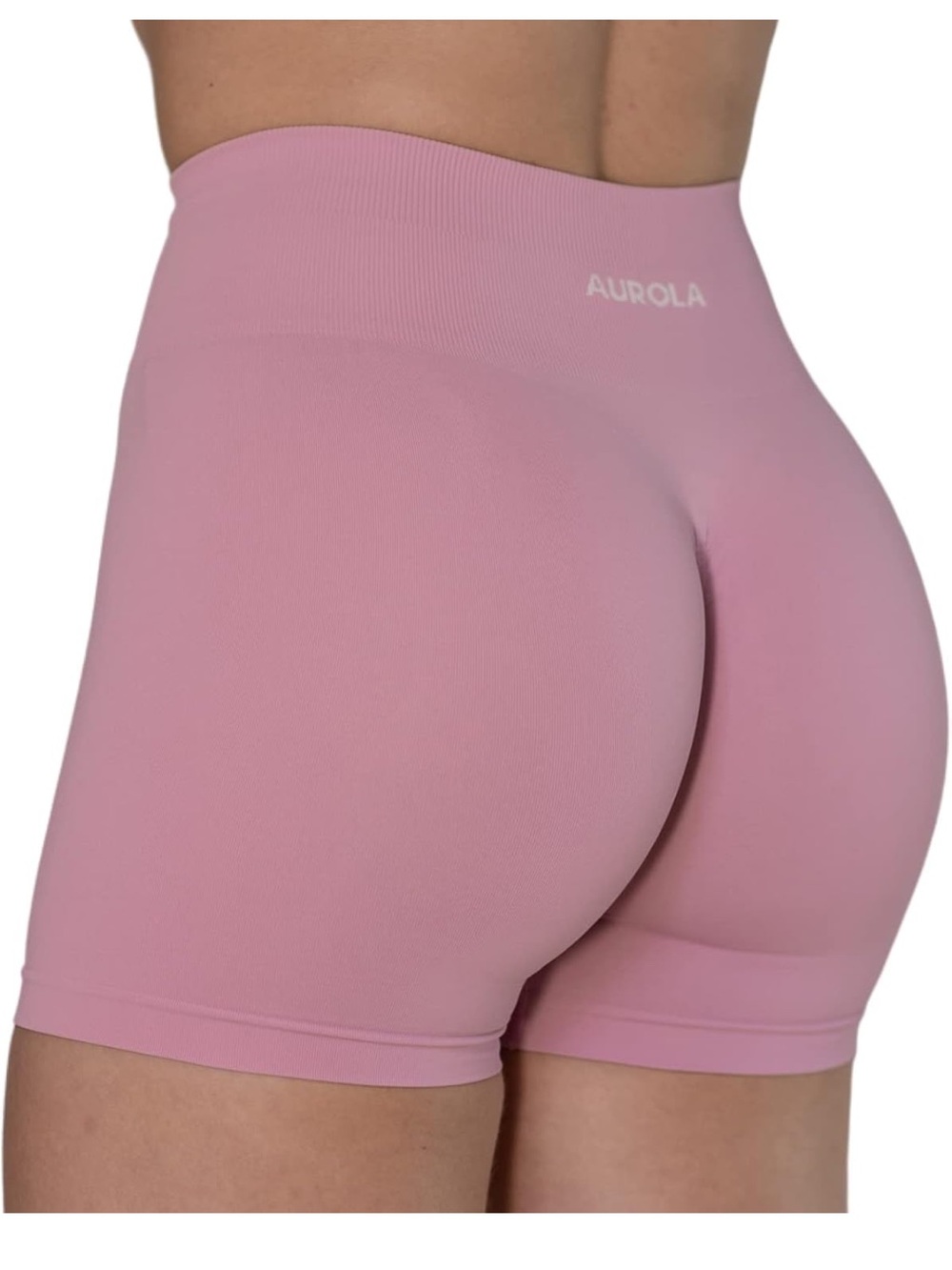 Aurola High-Waist Pink Seamless Bike Shorts